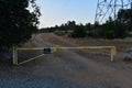 Gate at Walker Mine Road near Redding, California