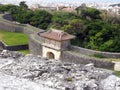 Gate and Walls of Shuri Castle and Okinawa Cityscape
