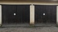 Gate wooden home portal garage double door house wall facade