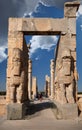 Gate of Xerxes Palace in the Ruins of Ancient Persepolis