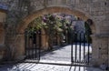 Gated entrance to Courtyard at Ialyssos Monastery Rhodes