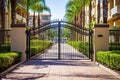 gated entrance to a luxury condominium complex