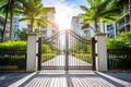 gated entrance to a luxury condominium complex