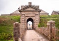 The gatehouse of the Pendennis Castle. Falmouth, Cornwall, UK.