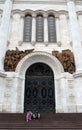 Gates of the Cathedral of Christ the Savior in Moscow Royalty Free Stock Photo