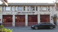 Gates of fire station. Firemens hall or firefighter house. Carmel California USA