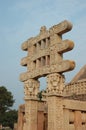 Gates of Great Stupa at Sanchi Royalty Free Stock Photo