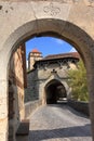 Rothenburg ob der Tauber, Franconia, Gates of the Historic Spitalbastei in Romantic Rothenburg, Bavaria, Germany Royalty Free Stock Photo