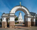 Gates of Holy Trinity Orthodox Cathedral. Former part of histirical Bernardine Monastery. Lutsk, Ukraine