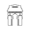 the gates of India icon. Element of India for mobile concept and web apps icon. Outline, thin line icon for website design and Royalty Free Stock Photo