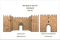 The Gates of Jerusalem, Damascus Gate, Herod`s Gate Royalty Free Stock Photo