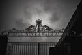 The gates of Liverpool football club showing You`ll Never Walk Alone