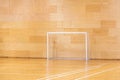 Gates for mini football. Hall for handball in modern sport court