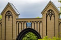 Gates of the Monrepos park in the city of Vyborg