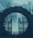 The gates is open,Halloween scene