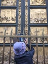 The Gates of Paradise is the main gate of the Baptistry of Florence Royalty Free Stock Photo