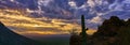 Sunset Majesty at Gates Pass with Stormy Skies and Saguaro Silhouette