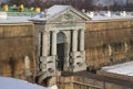 The gates of the Peter and Paul fortress on a sunny winter day. Saint-Petersburg Royalty Free Stock Photo