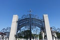 Gates of the Soviet Heroes Cemetery in Calarasi city, Romania Royalty Free Stock Photo