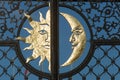 Gates of Suyumbike tower kazan city tatarstan, sun and moon dekor Royalty Free Stock Photo