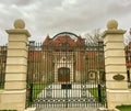 Gates to Casa Loma Castle Stables, Toronto, Ontario, Canada. Royalty Free Stock Photo