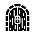 gates to treasure glyph icon vector illustration Royalty Free Stock Photo