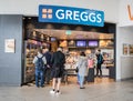Entrance to Greggs bakers shop store