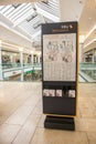 Information and layout directions display board in modern shopping centre.  intu Metrocentre Royalty Free Stock Photo