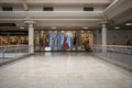 Interior of shopping centre mall with no people in view.