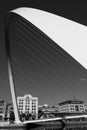 Gateshead Millenium Bridge in Black and White and Portrait Orientation