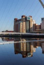 Gateshead Millennium Bridge and Baltic Centre for Contemporary A Royalty Free Stock Photo