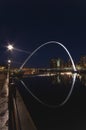 Gateshead Millennium Bridge and Newcastle Quayside Royalty Free Stock Photo