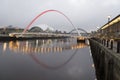 Gateshead Millennium Bridge from Newcastle Quayside Royalty Free Stock Photo