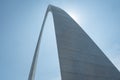 The Gateway Arch blocks the sun in Saint Louis Missouri Royalty Free Stock Photo
