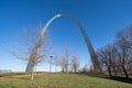 Gateway Arch national park in St. Louis Missour on a sunny winter day Royalty Free Stock Photo