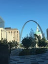 Gateway Arch and The Old St. Louis County Courthouse , St. Louis, Missouri, United States. Royalty Free Stock Photo