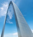 The Gateway Arch panorama in Saint Louis Missouri Royalty Free Stock Photo