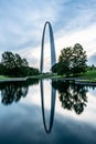 Gateway Arch Reflects in Pond Royalty Free Stock Photo