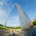 Gateway arch sculpture in St Louis Missouri Royalty Free Stock Photo