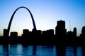 Gateway Arch St. Louis Missouri Skyline Royalty Free Stock Photo