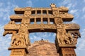 Gateway decoration Great Stupa. Sanchi, Madhya Pradesh, India Royalty Free Stock Photo