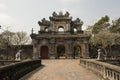 Gateway in the Forbidden Purple City in Hue, Vietnam. Royalty Free Stock Photo