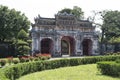 Gateway in the Forbidden Purple City in Hue, Vietnam. Royalty Free Stock Photo