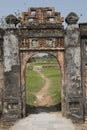 Gateway in the Forbidden Purple City in Hue, Vietnam. Royalty Free Stock Photo