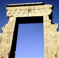 The Gateway of Hathor at Dendera Temple Royalty Free Stock Photo