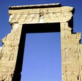 The Gateway of Hathor at Dendera Temple Royalty Free Stock Photo