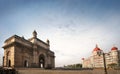 Gateway of India, famous hotel Mumbai Maharashtra monument landmark famous place  magnificent view without people with copy space Royalty Free Stock Photo