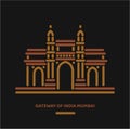 Gateway of India vector illustration icon Royalty Free Stock Photo