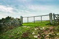 Gateway overlooking countryside at dancing ledge, Dorset