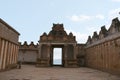 Gateway and rock cut steps leading to the Jain temple complex, Chandragiri Hill, Shravanbelgola, Karnataka Royalty Free Stock Photo